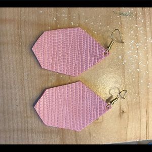 Faux leather earrings